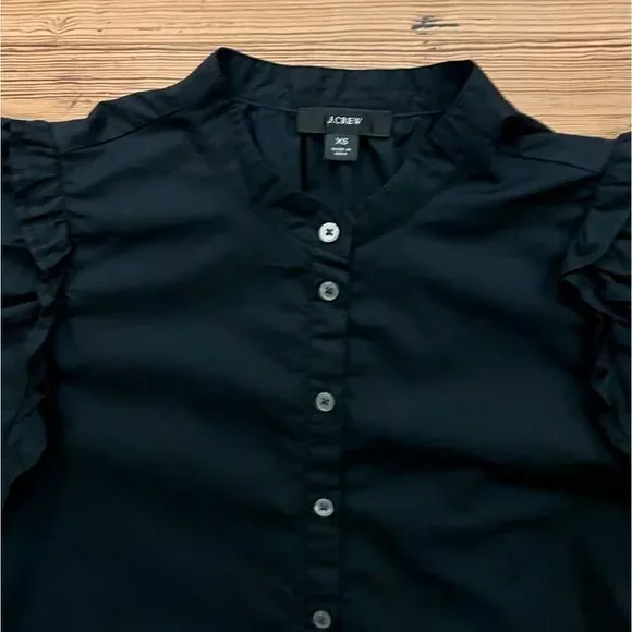 J. Crew puff sleeve cotton poplin top. Size XS. - Picture 7 of 14